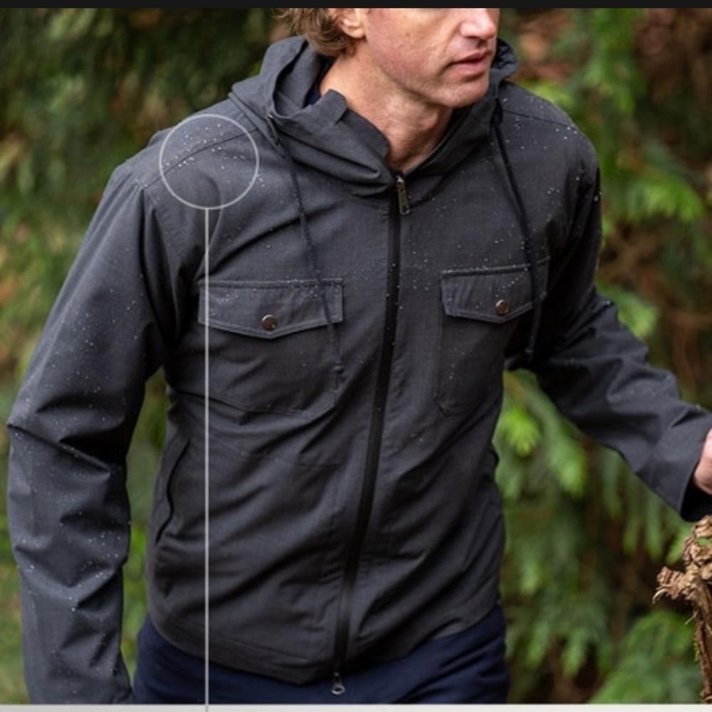 Woolly NatureDry Men's Charcoal Hooded Jacket - Large - Picture 8 of 11